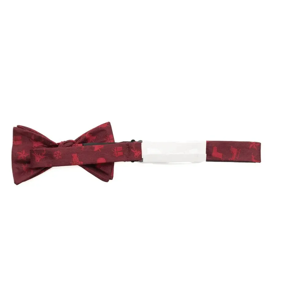 New Saddlebred Adjustable Pre-tied Silk Blend Red Christmas Bowtie